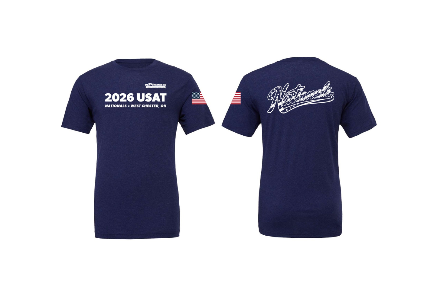 Unisex Short Sleeve Blend Tee - Navy Heather