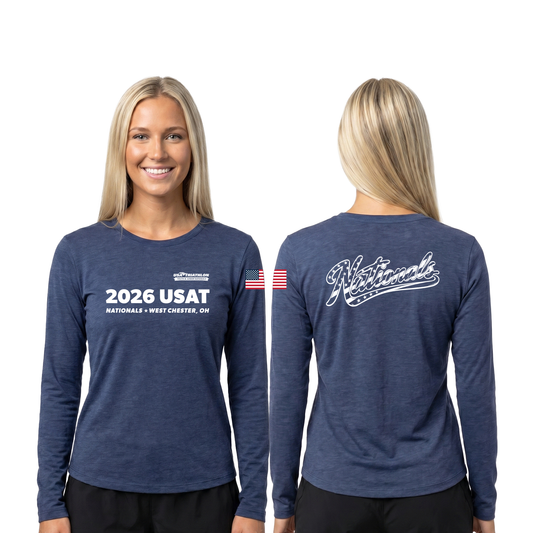 Unisex Long Sleeve Blend Tee - Navy