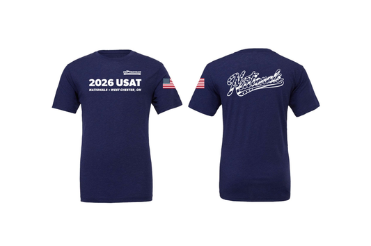 Unisex Short Sleeve Blend Tee - Navy Heather