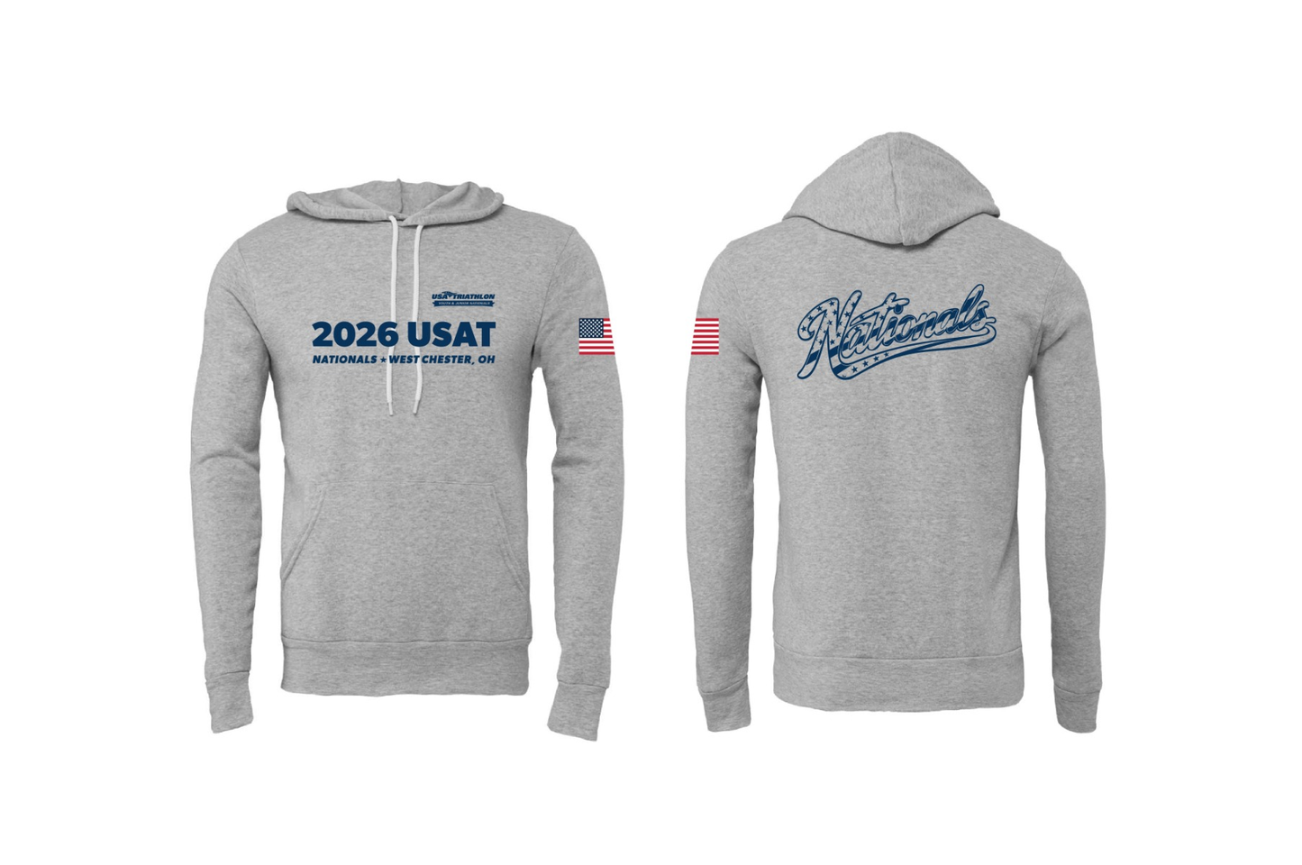 Unisex Pullover Hoody - Heather Grey