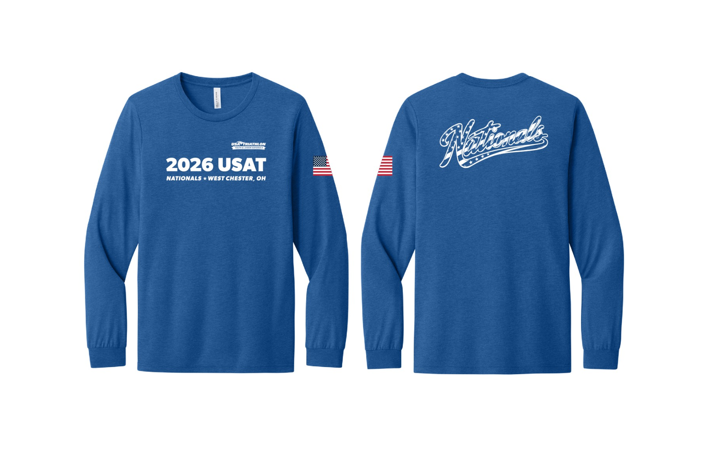 Unisex Long Sleeve Blend Tee - Royal Heather