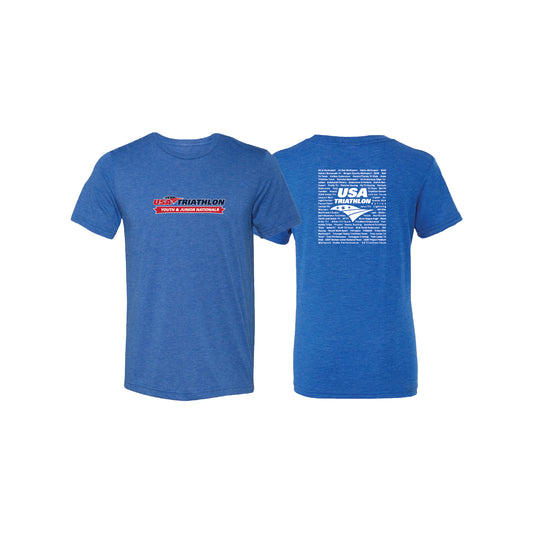 Unisex Short Sleeve Blend Tee - Royal Heather